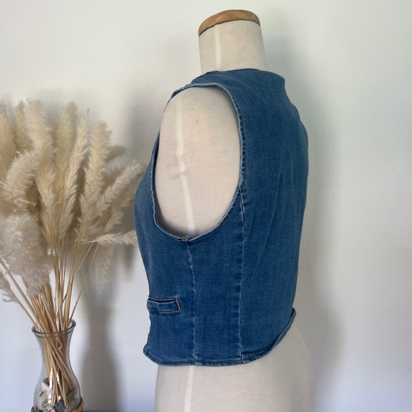 OAT Denim vest top - Picture 4 of 7